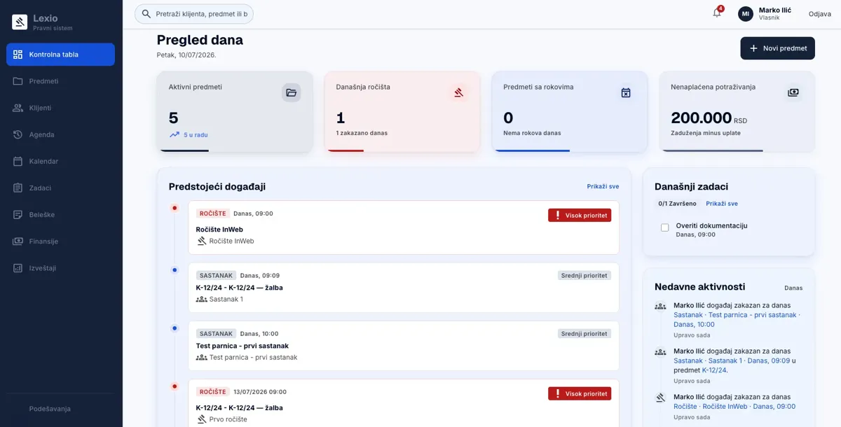 Lexio — application preview