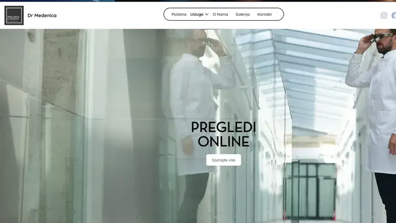 Dr Medenica - Novi Sad Website Development Portfolio Example