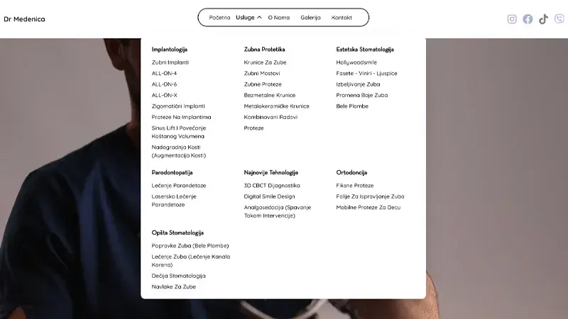 Dr Medenica - Novi Sad Website Development Portfolio Example
