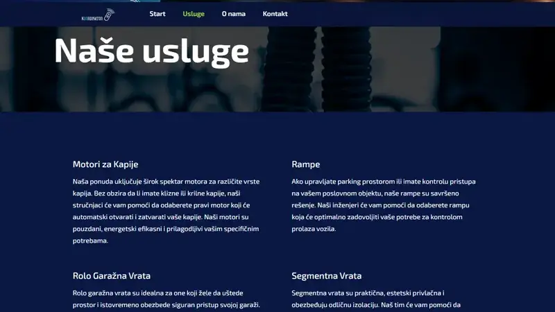 Koordinator (Coordinator) - Novi Sad Website Development Portfolio Example