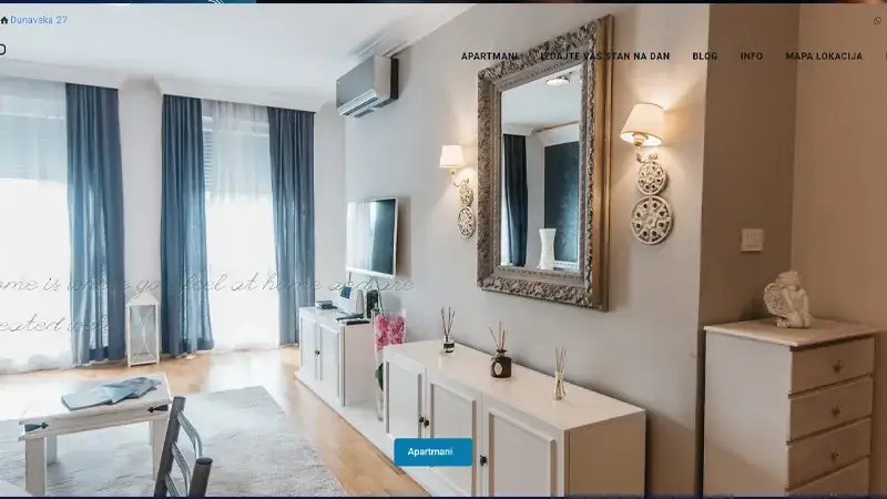 Novi Sad Apartmani (Novi Sad Apartments) - Website Development Portfolio Example
