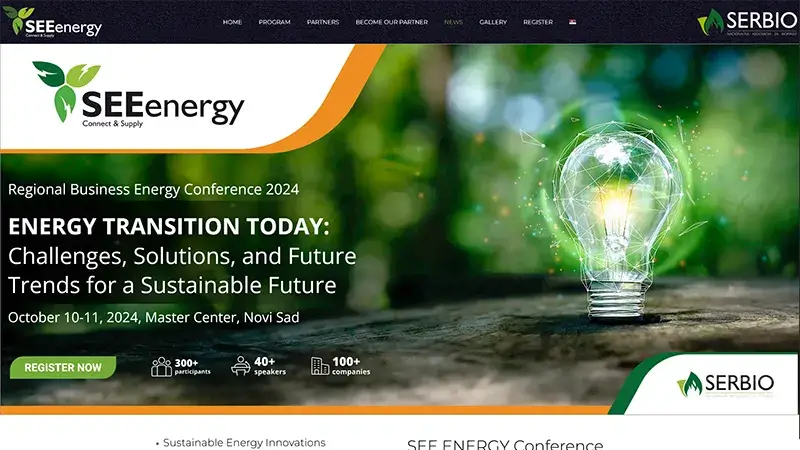 Serbio SEE Energy - Novi Sad Website Development Portfolio Example
