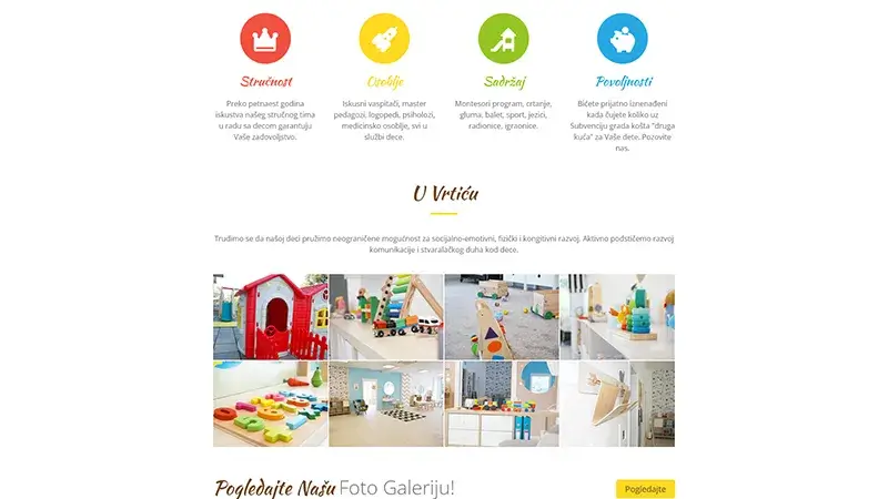Vrtić Trešnjin Cvet (Cherry Blossom Kindergarten) - Novi Sad Website Development Portfolio Example